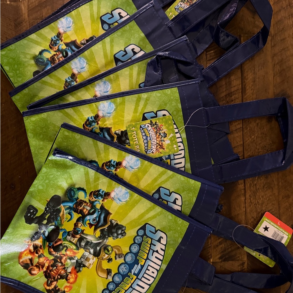 Skylanders Green and Blue Tote Bags